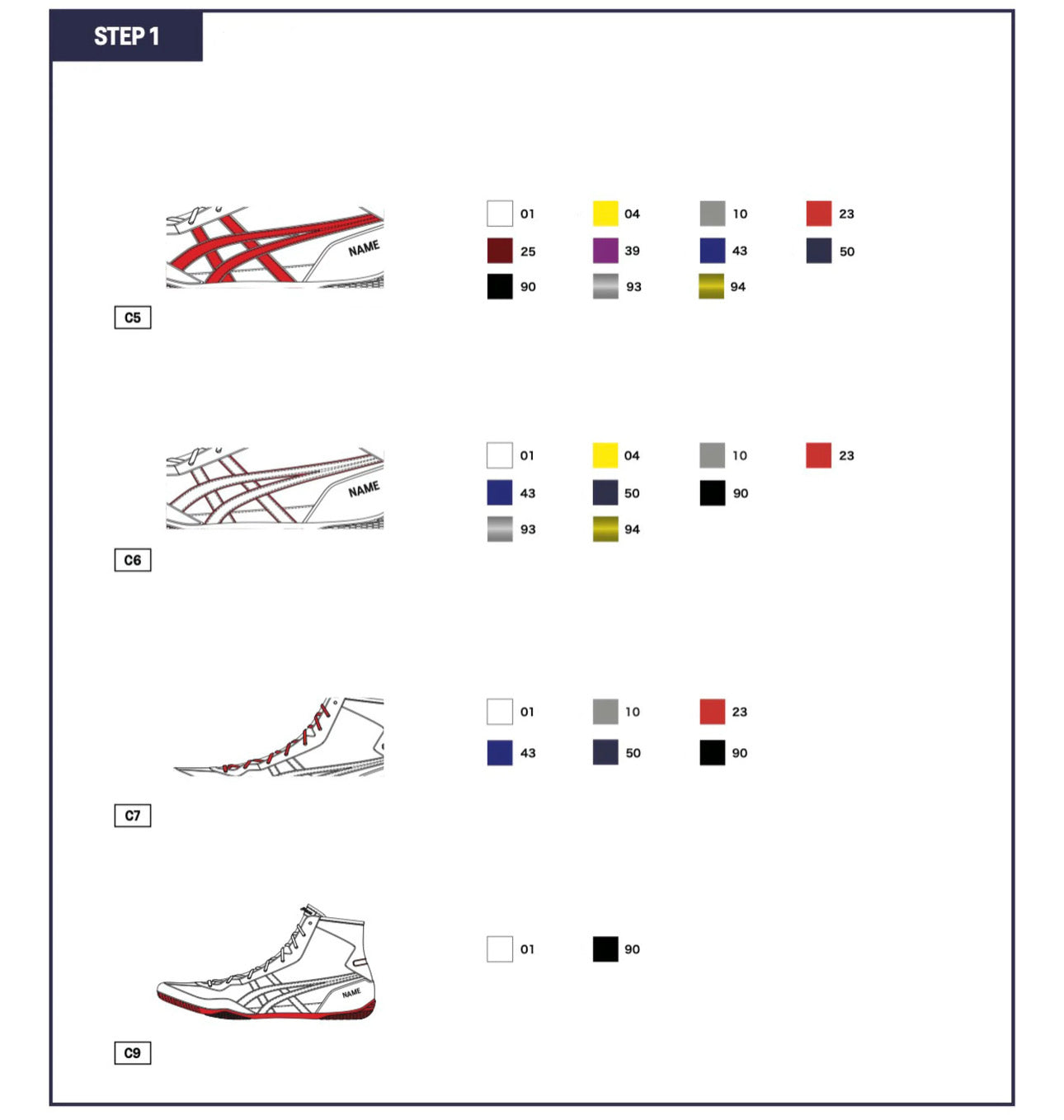 ASICS Ex-EOS Shoes Custom Color Order
