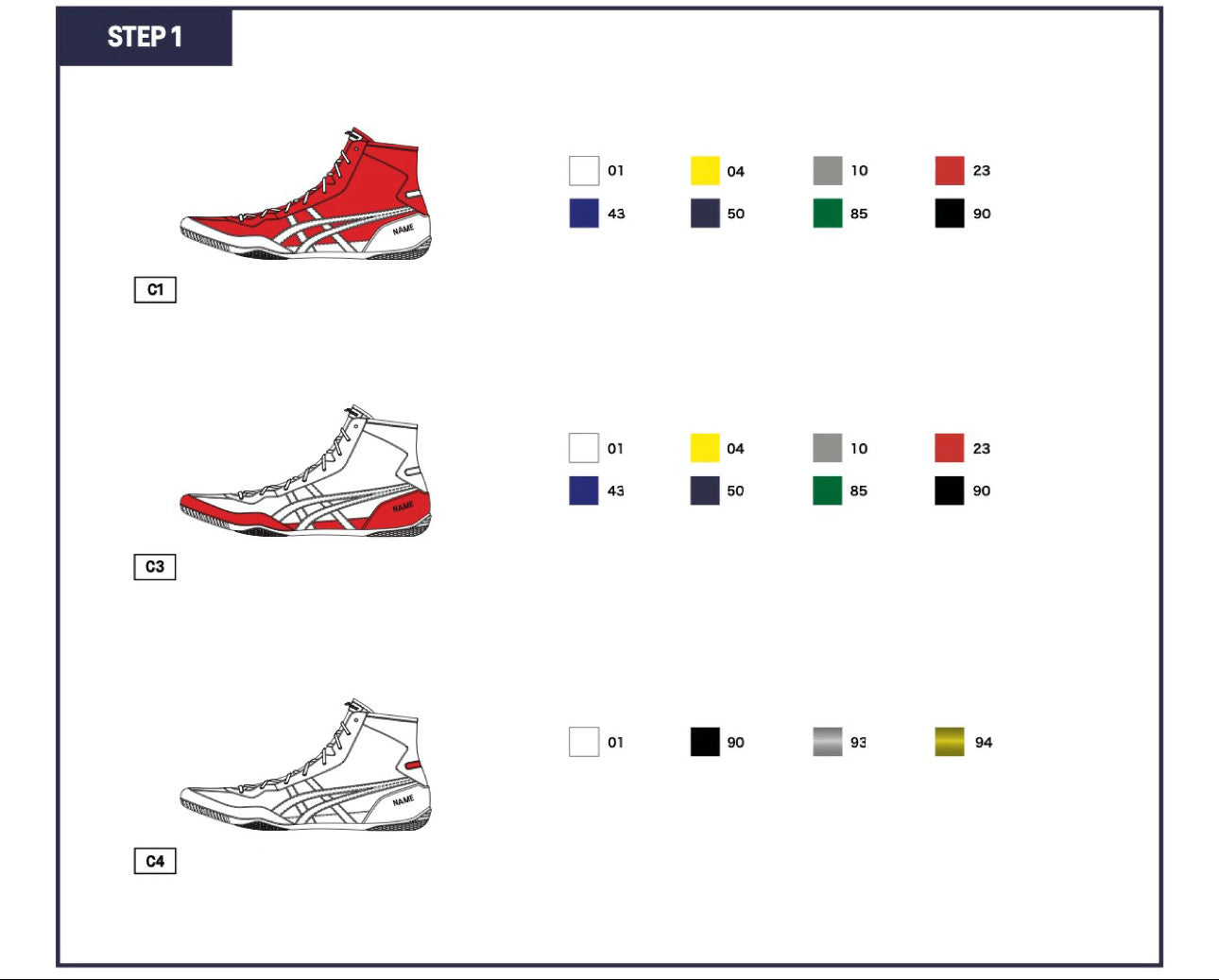 ASICS Ex-EOS Shoes Custom Color Order